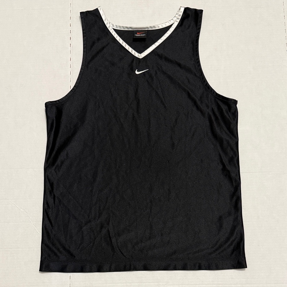 Vintage Nike Sports Jersey Tank Top Size XL Black and White